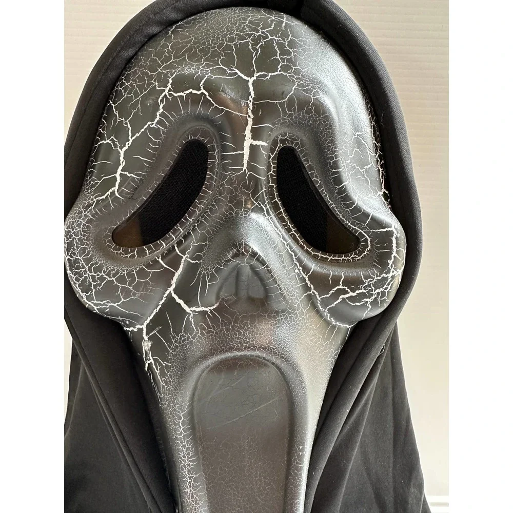 Scream Ghost Black Smouldering Mask Halloween Costume Black Polyester